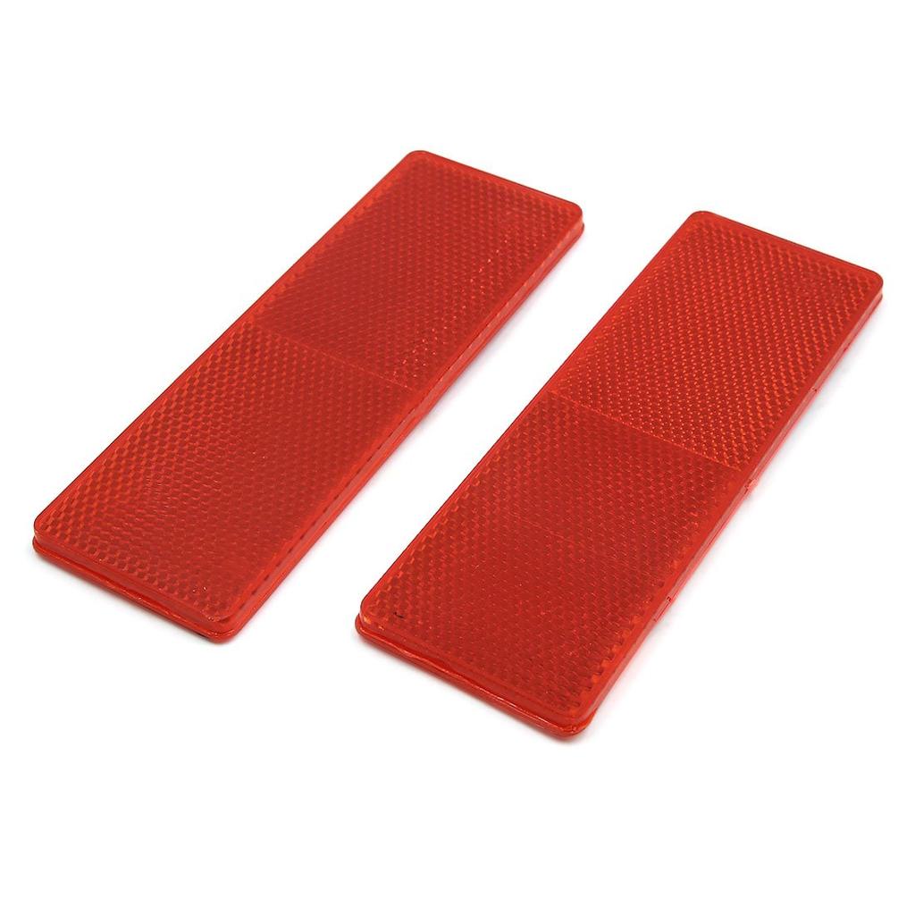 uxcell Car Reflector Universal Truck Auto Red Plastic Adhesive Reflective Plate w/o Hole 2pcs