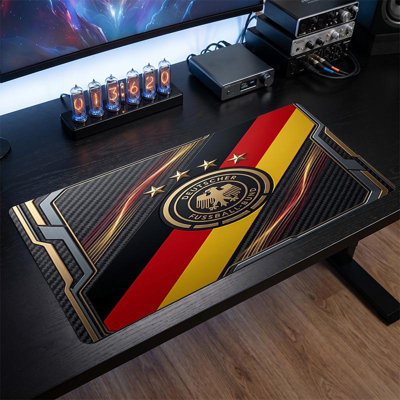 Germany Football Crest Mouse Pad, Extended Non Slip Rubber Desk Mat for Gaming Office Laptop Fan Gift
