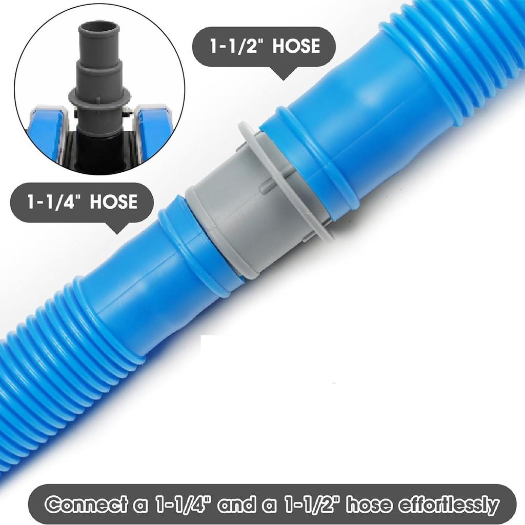 Pool Hose Adapter Connector Coupling Vacuum Hose Adapter Plastic Texture for Swimming Pool Vacuums and Filter Pump Hoses