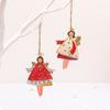 4 Pieces Christmas Metal Angle Tree Ornaments,Color Girl Small Angel  With Hanging String For Christmas Tree Decorations
