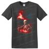 Szkielet w gorącym źródle lawowym Graficzny T-shirt Vintage Horror Art Tee