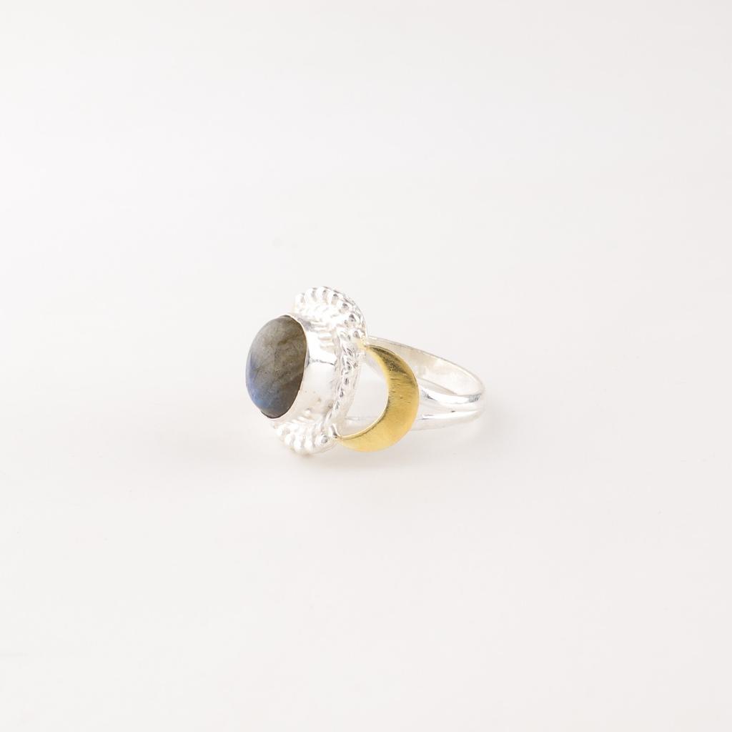 Natural Labradorite Gemstone 925 Sterling Silver Jewelry Handmade Ring For Her RR-61-28