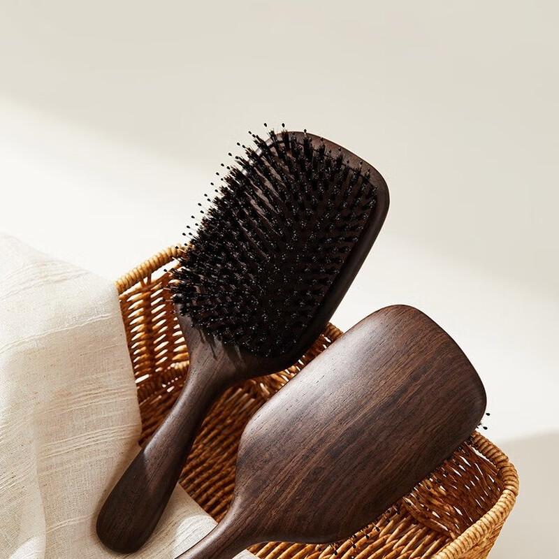 Square Ebony Wood Anti-static Massage Air Cushion Comb