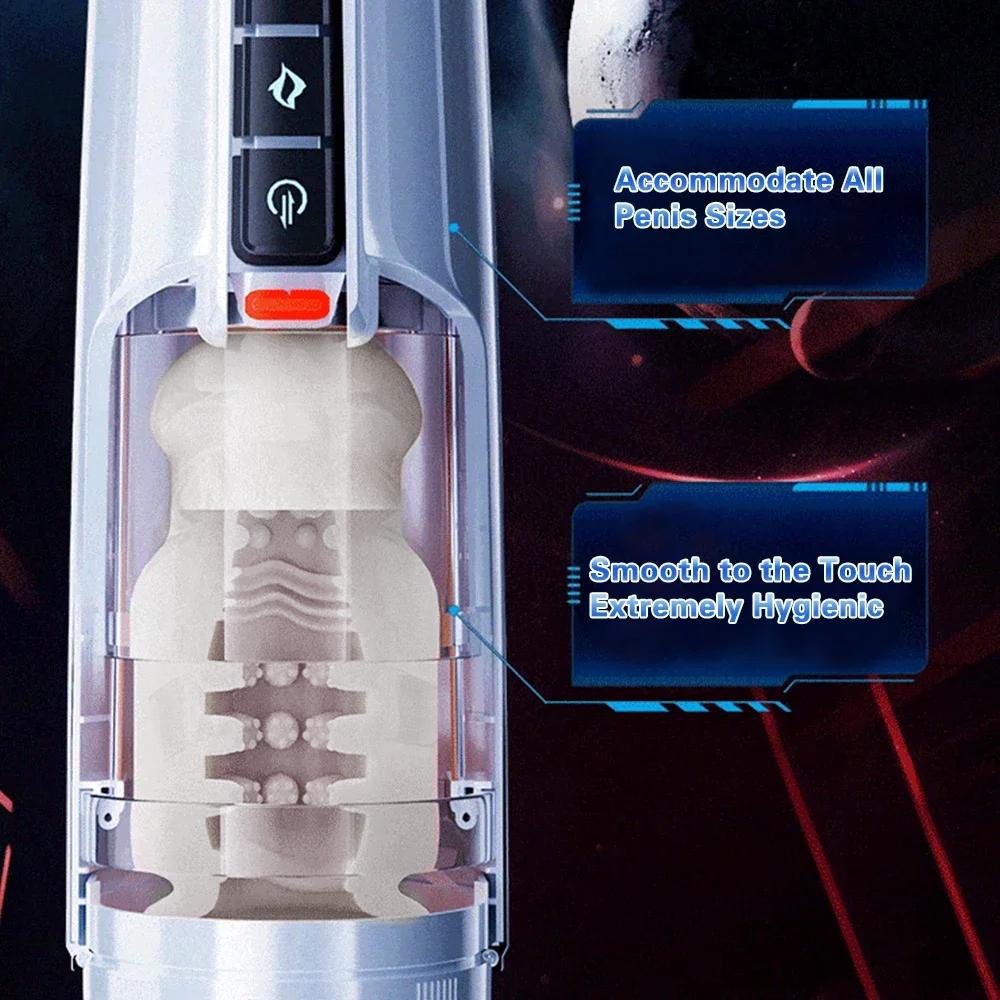 Masturbator nou 2025 pentru bărbați 18+ automat vagin artificial sex oral suge mașină încălzire vibrator masaj prostată masculin cupă jucării sexuale pentru adulți