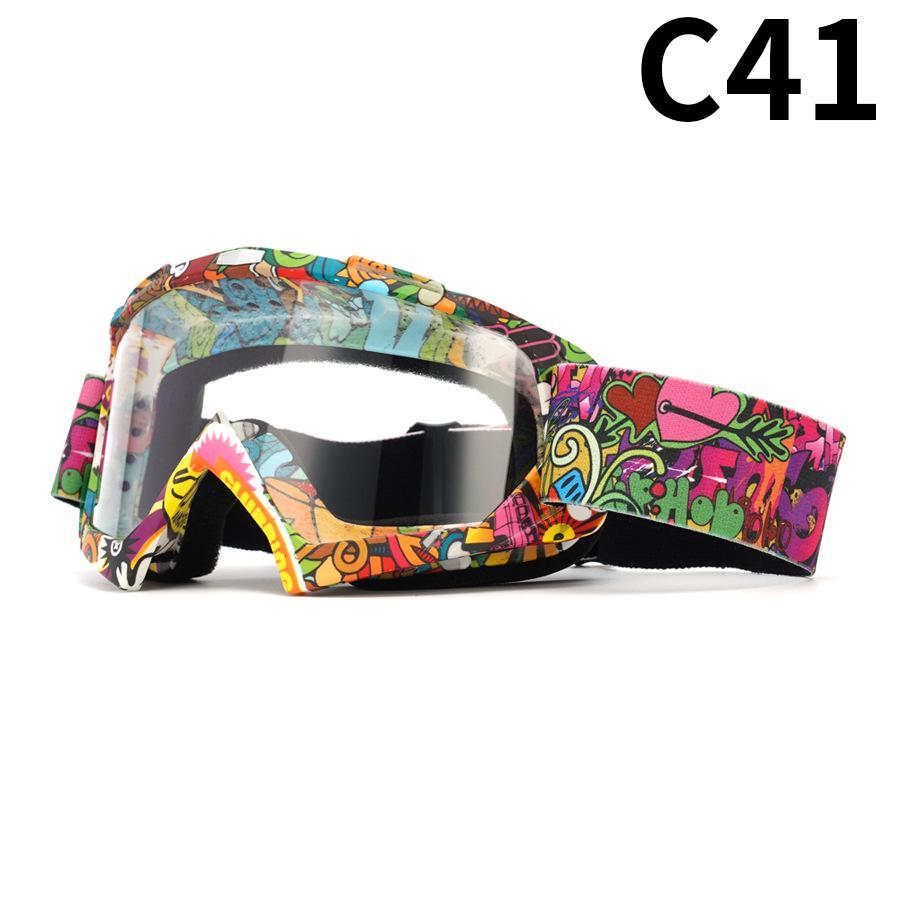 Motorcycle Goggles Water Transfer Off-road Outdoor Riding Sports Glasses Ski Goggles Windproof Glasses