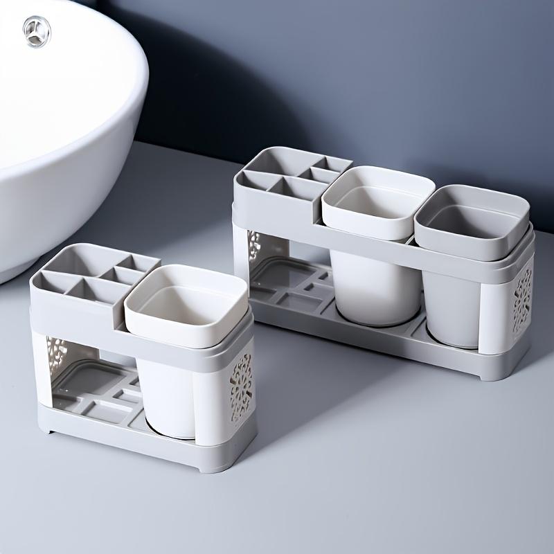 Mundspülbecher Zahnbürsten Zahnpasta Halter Badezimmer Organizer Set Unabhängige Aufbewahrung Heimdekor Badezimmer Wasserdicht Drainagefunktion