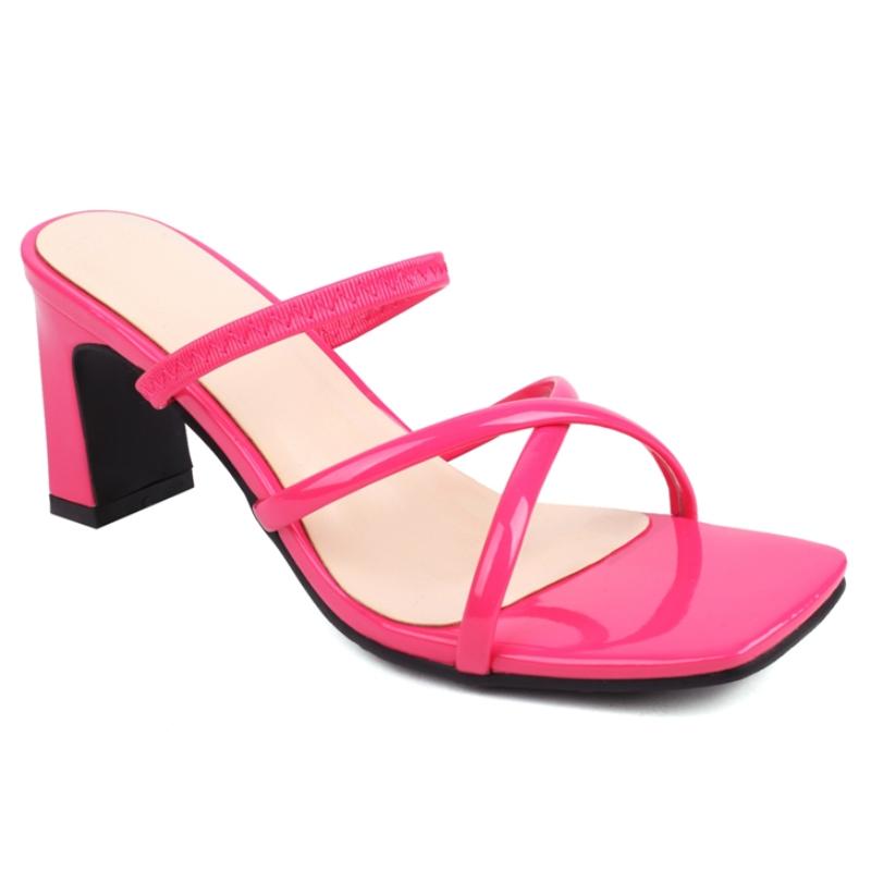 

Туфли на высоком каблуке женские шлепанцы летняя обувь тренды розовый белый сандалии с внешней перемычкой обувь для вечеринок обувь большого размера 46 39