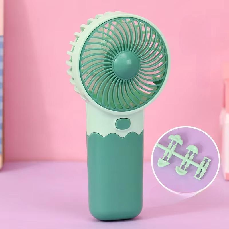 Neuer tragbarer Outdoor-Mini-Handventilator Geschenk Sprühventilator Befeuchtung Eisbeschichtung Handventilator, Batterie nicht enthalten