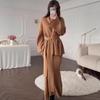 Elegant Knit Lace-up Sweater & Long Skirt Set - 2026 Autumn Collection for Women