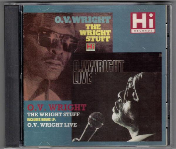 CD O.V. WRIGHT   Wright Stuff  Live HIUKCD103 Hi Records 1990 UK SoulFunk Used