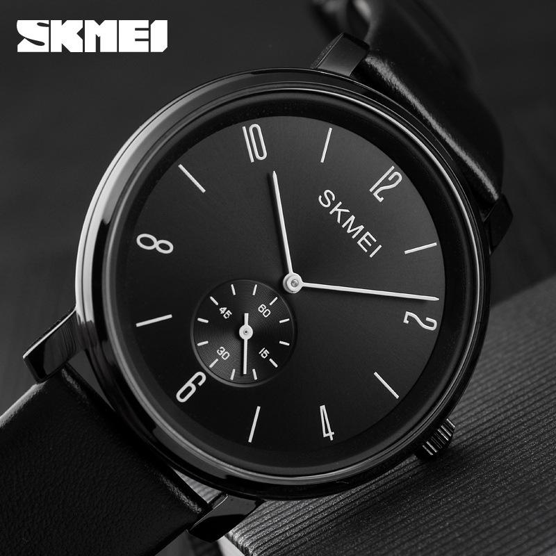 Moment beauty skmei fashion trend simple men's watch waterproof thin locomotive CoolPad business quartz watch