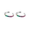 CRMYA Copper Gold Plated Earring Set For Women Color CZ Zircon Piercing Clip Hoop Dangle Earrings For Women Jewelry Wholesale