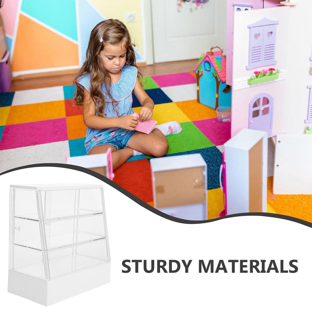 NOLITOY 2-teiliges Puppenhaus-Miniatur-Kuchenschrank-Modell, Kunststoff, Mini-Haus-Dekorationszubehör, Weiß