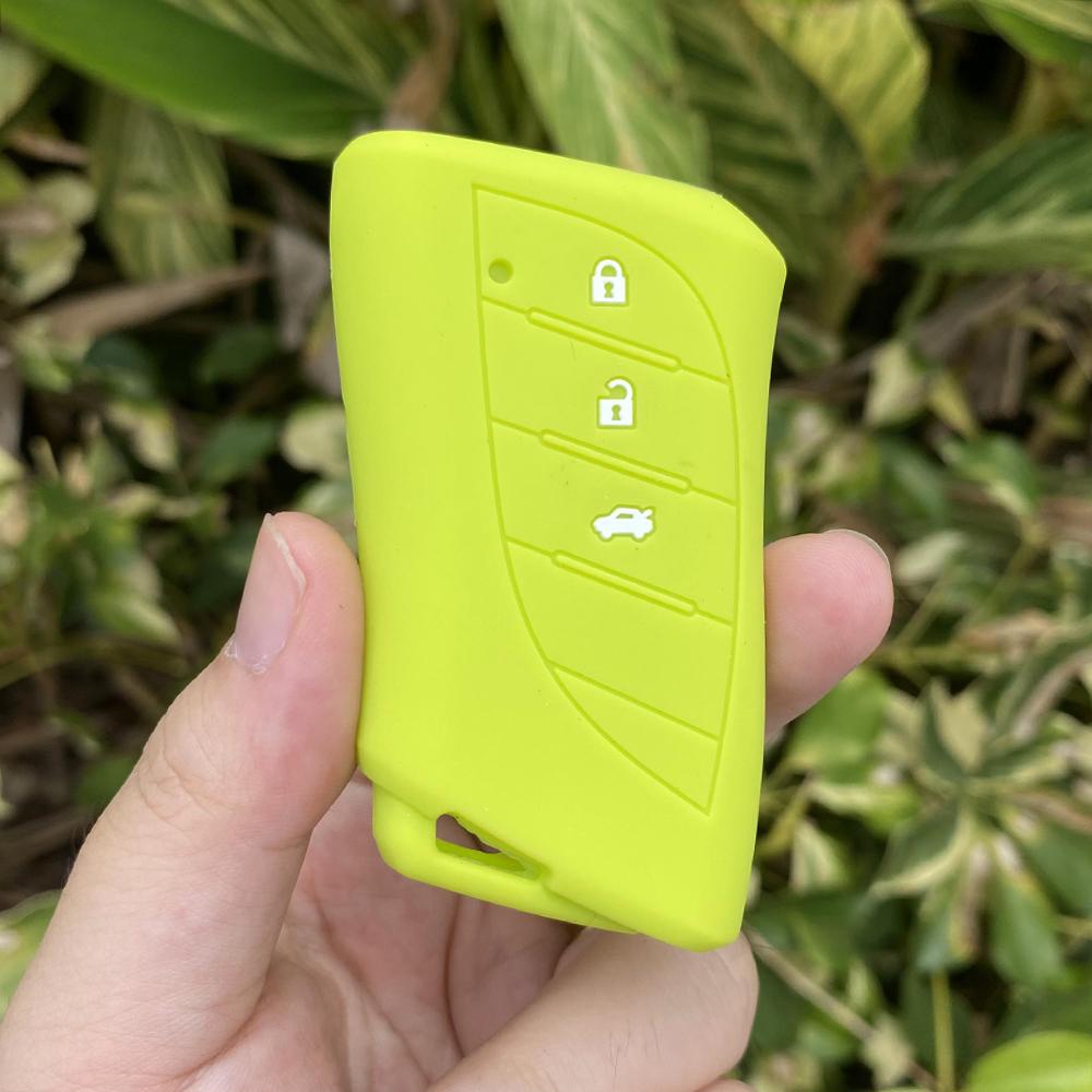 3 Button Silicone Car Key Protect Case Cover for Lexus NX200 LC GS RX300 ES IS LX RC UX260h LS500h LS500 LC500 LC500h Keychain