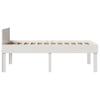 Vidaxl Bed Frame Without Mattress, White, 90X190 Cm, Solid Pine Wood