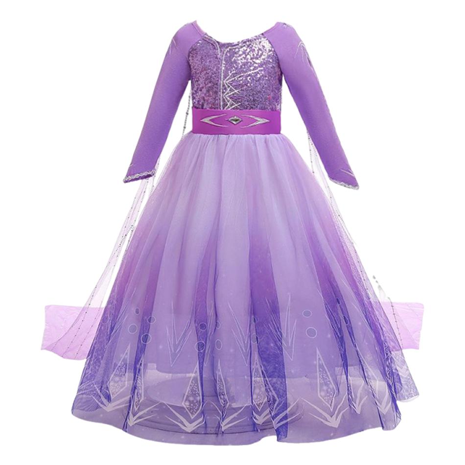Girls Princess Dress Snow Queen Costume Carnival Party Halloween Kids Clothes Birthday Party Dress