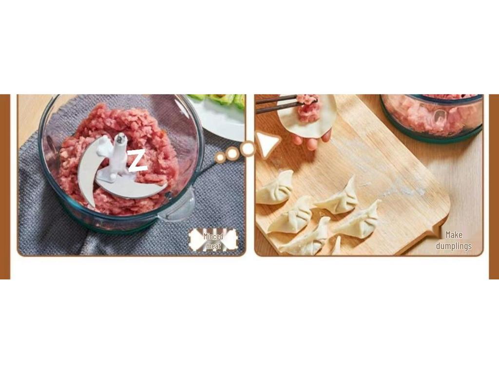 Multi-Functional Stainless Steel Food Processor with Copper Motor: Grinds Meat, Kneads Dough, and Makes Garlic Paste