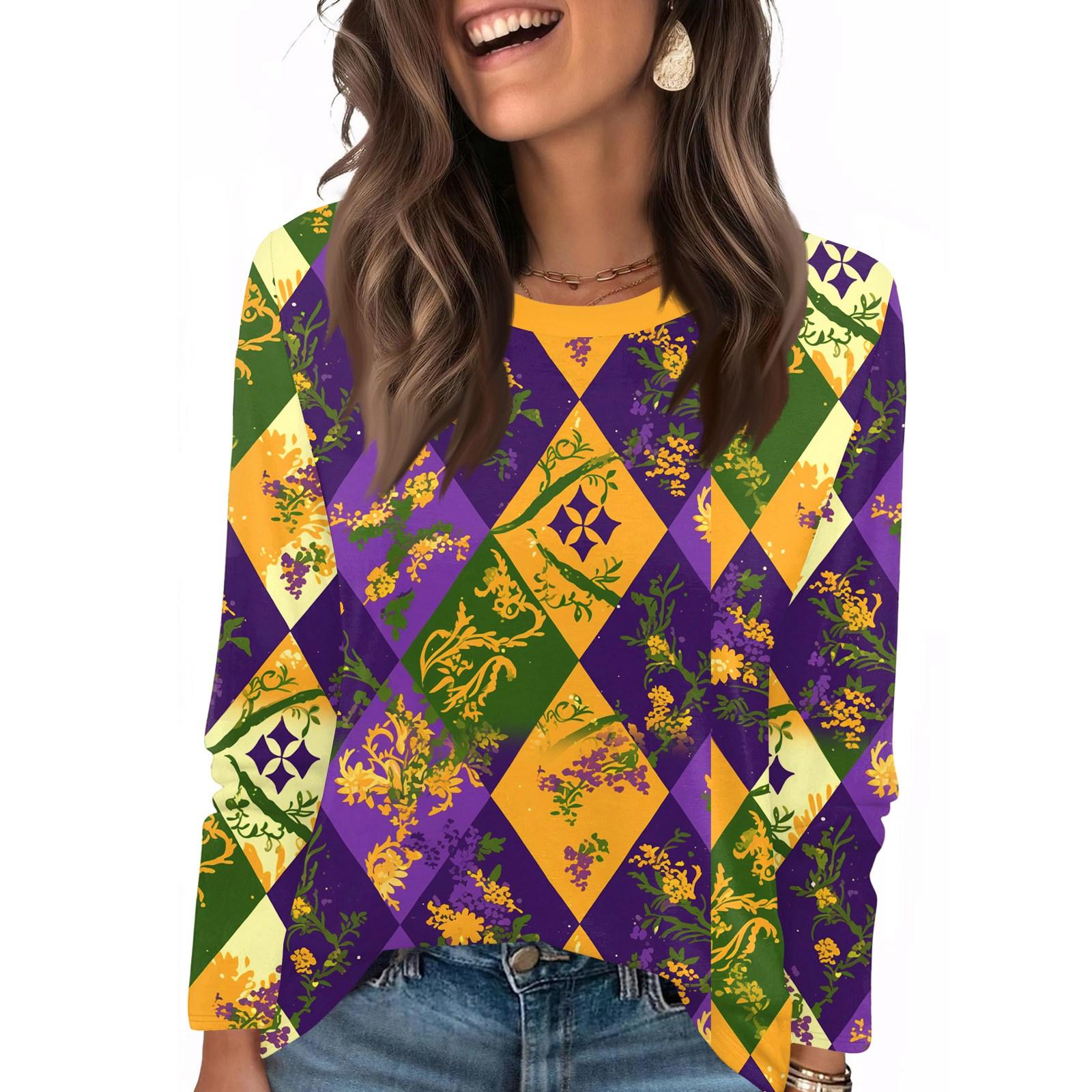 

Рубашки с длинным рукавом для женщин, милые футболки с графическим принтом, блузки, повседневные базовые топы больших размеров, пуловеры XL жёлтый