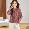 Srcr Women's 100% Wool Retro Knit Sweater