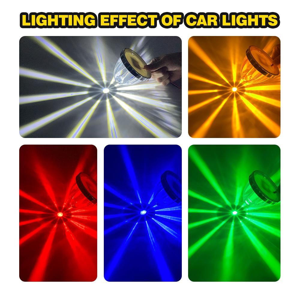 2PCS Watermelon Lights LED Side Marker Indicator Turn Signal Brake Lamp Semi Truck Trailer Under Glow Wheel Lights For Truck