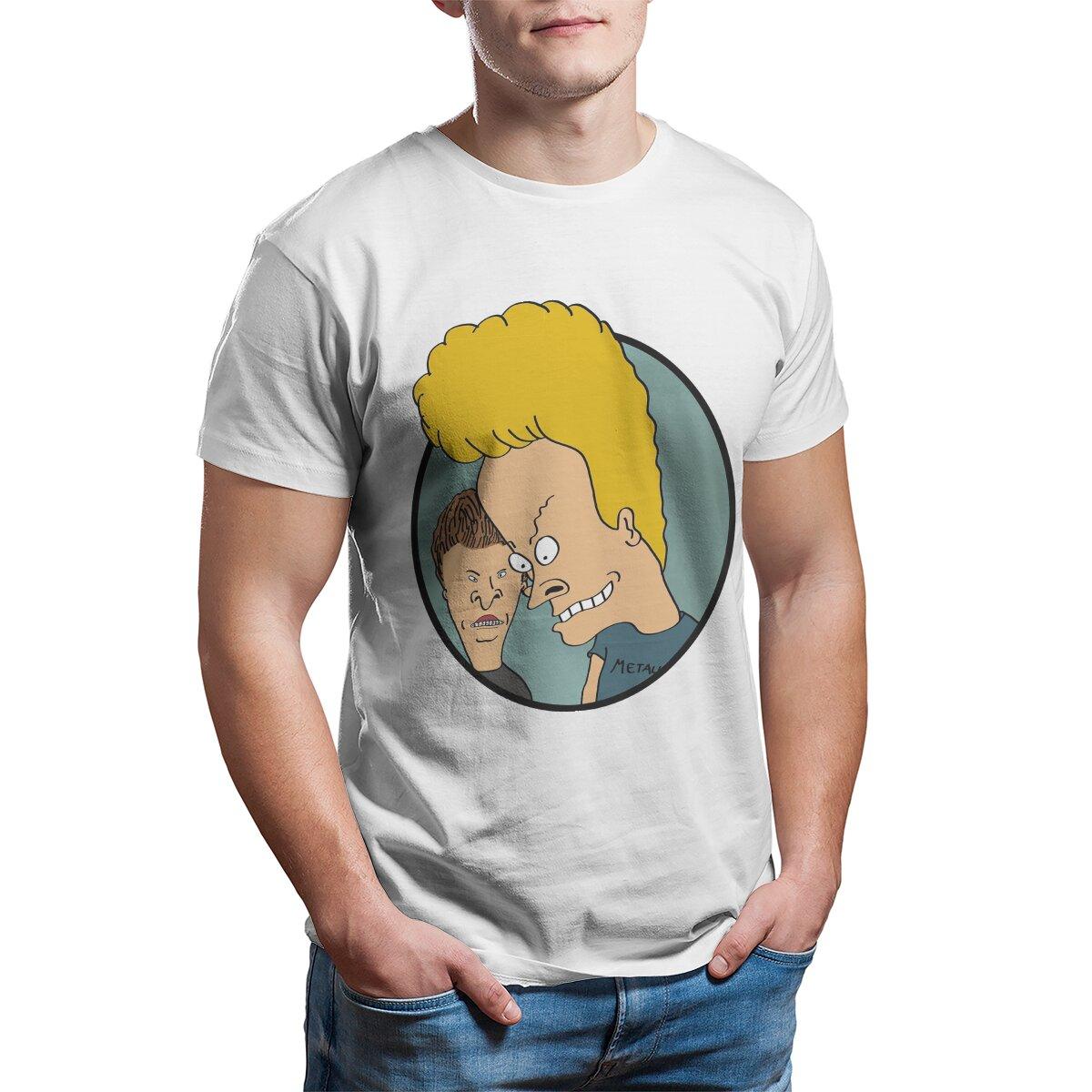 Beavis and Butthead Funny Sarcastic Cartoon Funny Tshirt Homme Mens Polyester Clothes Blusas T Shirt For Men S