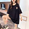 Women's Oversized Cotton T-shirt Sweet Cartoon Print Short Sleeve Casual Top