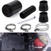 1 Set Evrensel Araba 3 İnç Karbon Fiber Soğuk Hava Filtresi Besleme Kapalı Giriş İndüksiyon Borusu Hortum Kiti Evrensel
