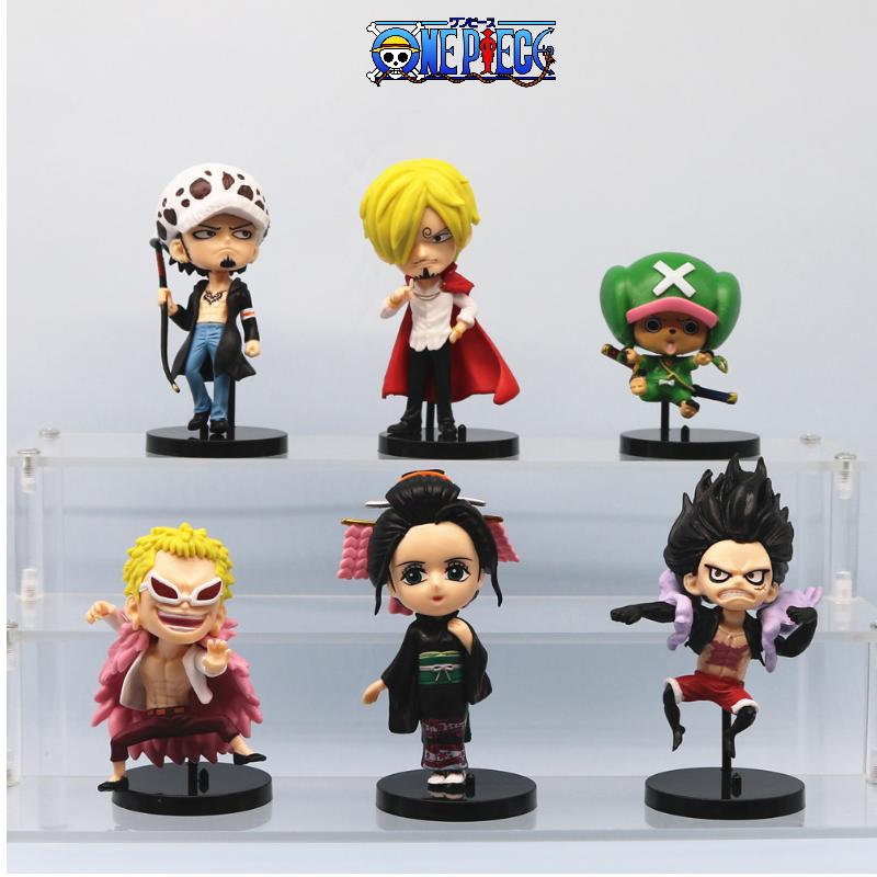 Piece 6pcs One Luffy Sanji Pvc Action Figure Model Home Decoration Toy Gift Fans