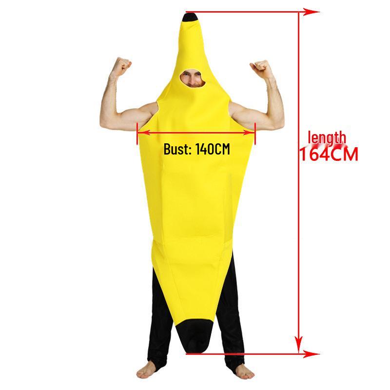 Adult Halloween Funny Banana Costume for Carnival and Fruit-Themed Parties