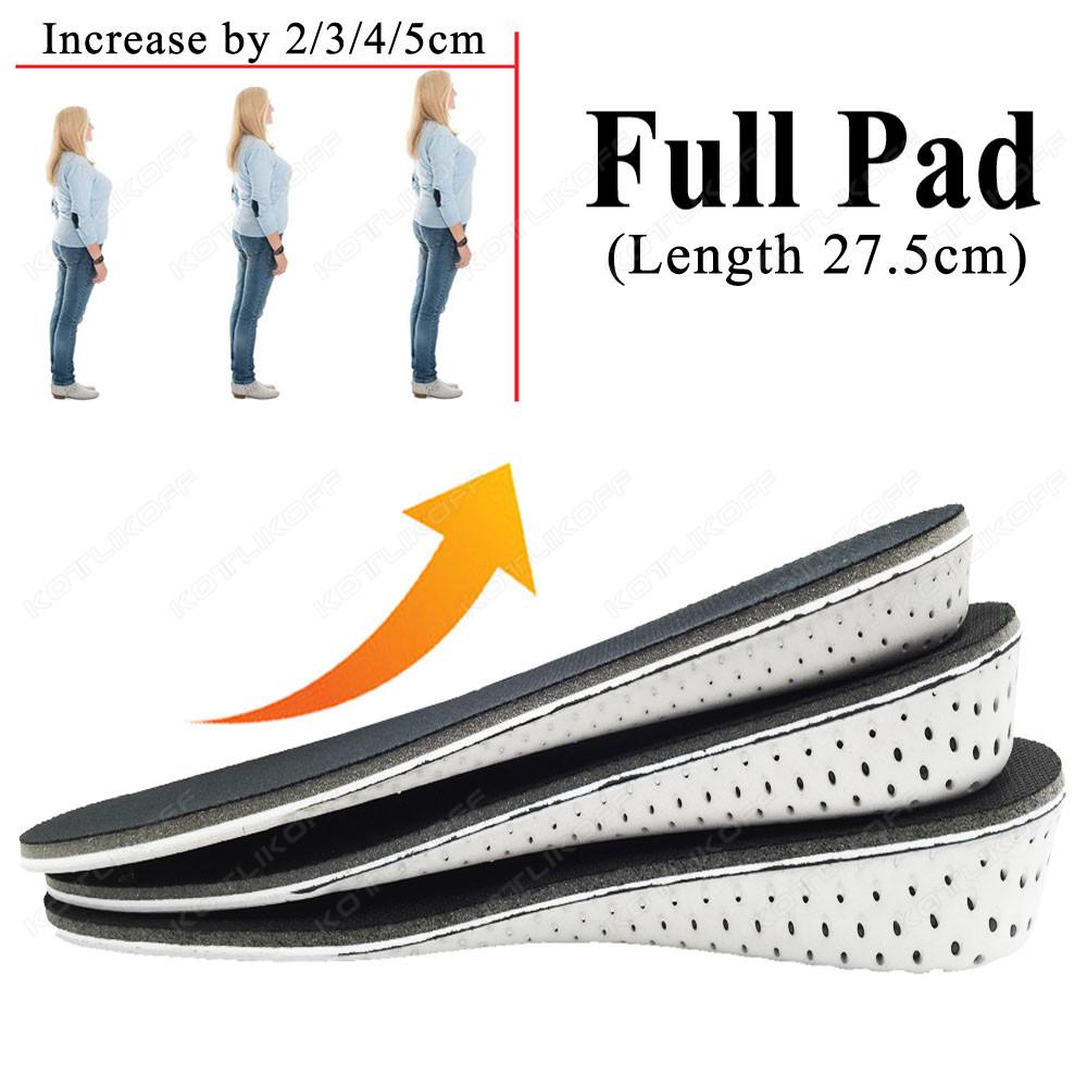 Ultralight Invisible Height Increase Insoles For Men Women Magnet Massage Shoe Heel Insert 2/3/4/5cm Taller Lift Damping Insoles
