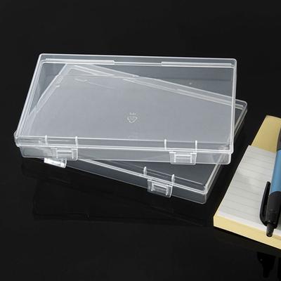 PP Plastic Photo Storage Box Transparent Rectangular Organization Box Double Button Dustproof Hardware Storage Box