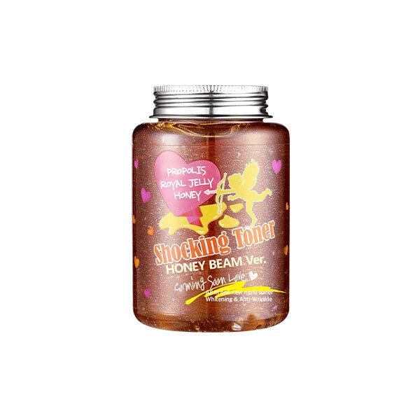 Shocking Toner Honey Glow Version 250ml 1 ea / Large Capacity All-in-One Toner Contains Honey Royal Jelly Shocking Toner Honey Glow Version