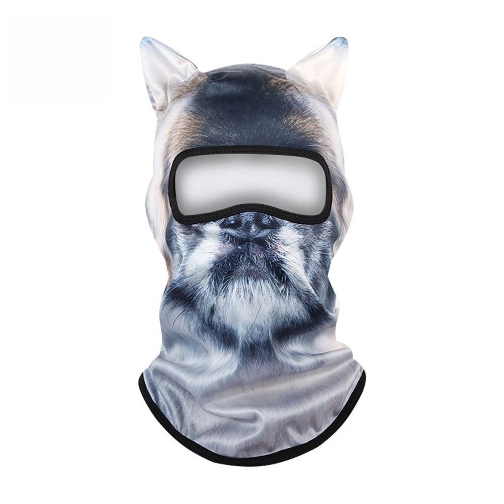 3D Animal Print Full Face Mask Ice Silk Cooling Face Mask Cooling Balaclava Mask For Skiing