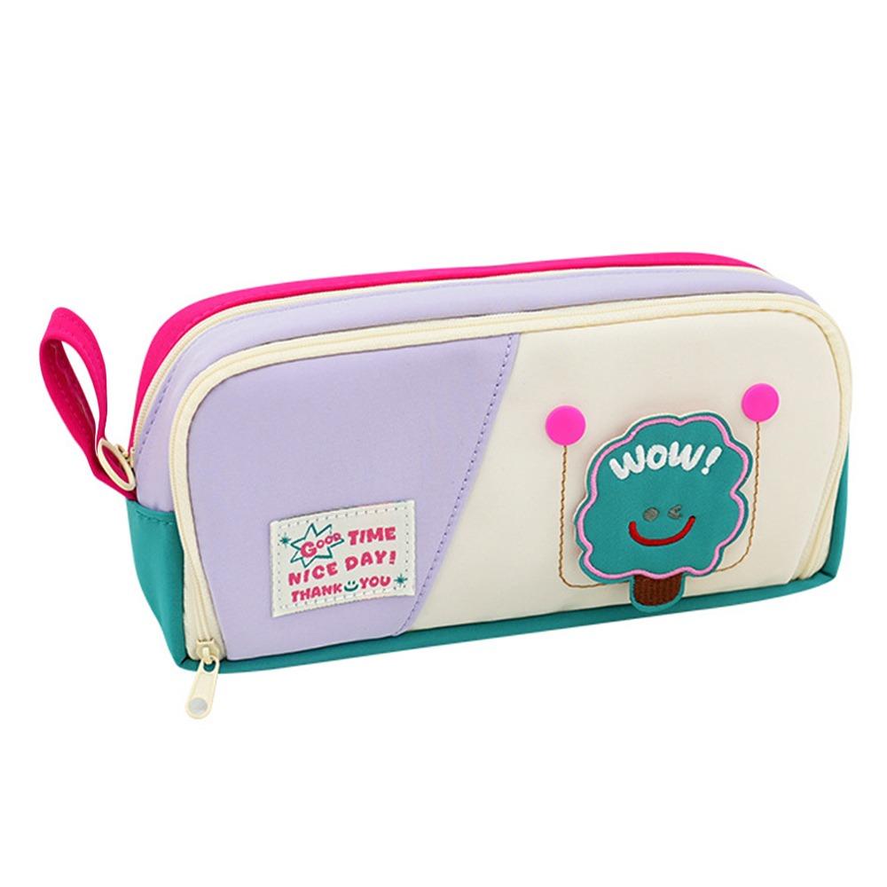 Handheld Pen Bag Contrast Color Stationery Bag Stationery Storing Bag  School Office