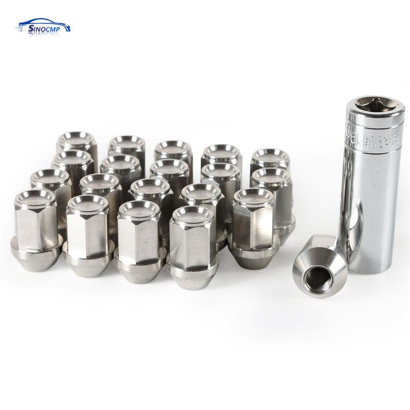 20 PCS Universal Stainless Steel Lug Wheel Nuts Hex 19mm Length 35mm M12*1.5 Car Engine Replacement Parts Auto Accessories