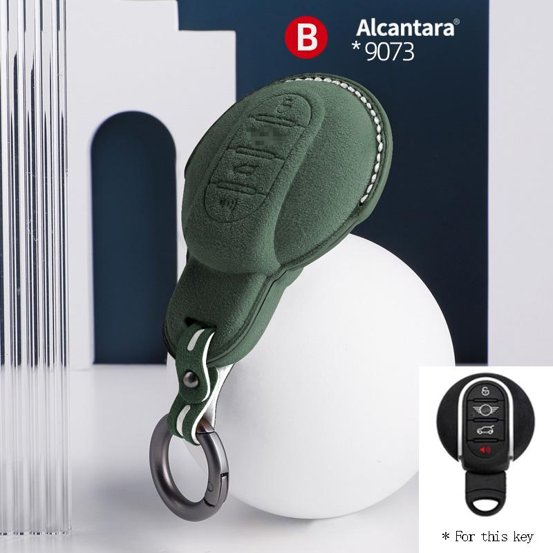 Alcantara Suede Car Key Case Cover For BMW Mini COOPERS ONE JCW CLUBMAN F56 F55 F54 F57 F60 R55 R56 R57 R58 R59 R60 S Roadster
