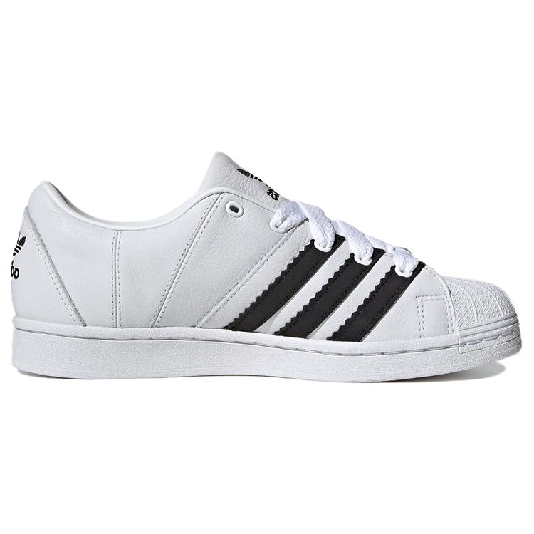 Adidas Originální Superstar Pohodlné Protiskluzové Odolné proti Opotřebení Nízké Tenisky Unisex Tenisky Bílá Černá ID2552
