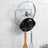 Self Adhesive Cutting Board Storage Rack Stainless Steel Pot Cover Shelf  for Kitchen