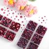 Beadsland Hot Fix Rhinestones, 6,080 Rose Rhinestones for Clothing Crafts, Mixed 6 Sizes, Includes Wax Pencil and Tweezers Kit, SS6-SS30, Rose