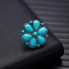 Retro Bohemian Silver Faux Turquoise Ring