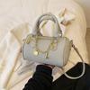 High-End Design Sense Niche Roundness Bag  New Female Chains Crossbody Pack Popular Sweet Cool Boston Handbag PU Leather