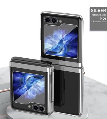 Luxury Ultra-thin Plating Clear Protective Cover For Samsung Galaxy Z Flip 5 5G  Hard Box Shockproof Phone Case Coque Fundas