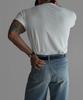 Baulopeulodeogteu Pattern Muscle Henley Neck Short Sleeve Knit Tee [Ivory]