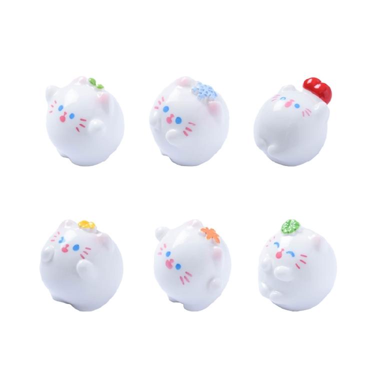 

6Pcs Tiny Cats Mini Resin Cats Figurines for Fairys Garden Decorations,Miniatures Dollhouses Accessories,Crafts Ornament 1