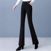 Women's High Waist Woolen Flare Pants, Fleece-lined, Slimming Casual Winter 2025 Trousers for Middle-aged Moms.