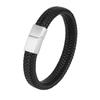 2026 Bracelet Genuine Leather Leather Bracelet Vintage Woven Titanium Steel Bracelet