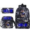 Football Player Peripheral Student Schoolbag Set, Youth Backpack Three-Piece Set