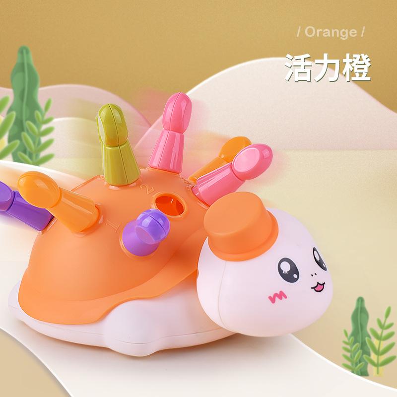 

Игрушка для тренировки концентрации внимания у ребенка, головоломка «Черепашка», раннее образование для детей 1–3 лет, координация движений рук и глаз оранжевый