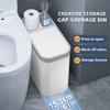ONEKA Bathroom Trash Can with Lid 14L/3.7Gallon Slim Garbage Can Diaper Trash Bin Waste Basket Pop Up Lid For Bedroom