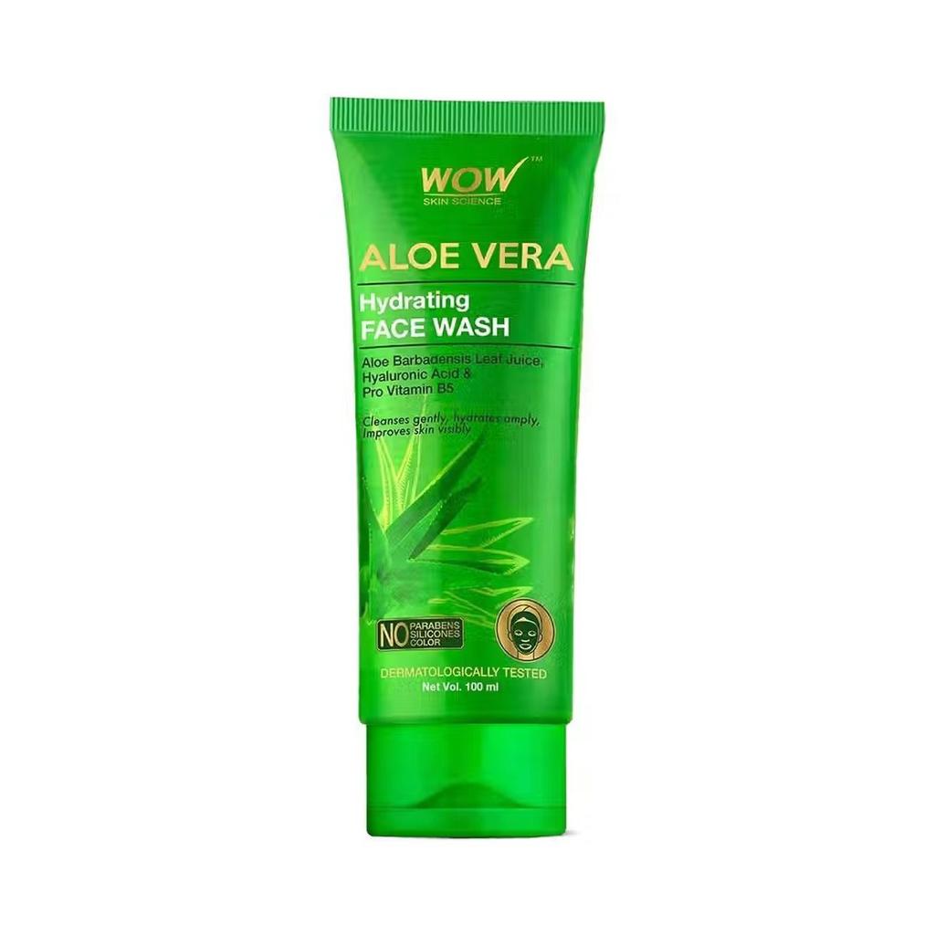 Aloe Vera Moisturizing Wash (100 Ml), Aloe Vera Hydrating Face Wash WOW Skin Science